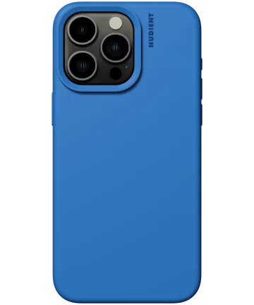 Nudient Base Case Apple iPhone 15 Pro Hoesje Siliconen Vibrant Blue Hoesjes