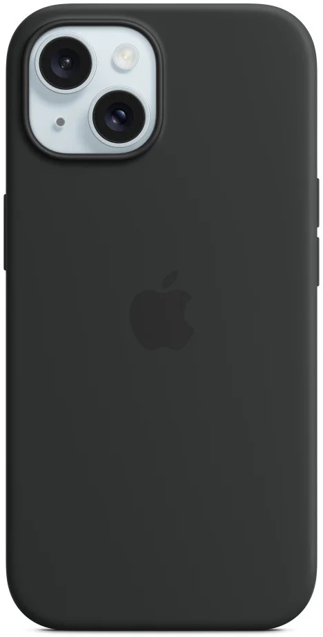 Origineel Apple iPhone 15 Hoesje MagSafe Silicone Case Zwart afbeelding 1