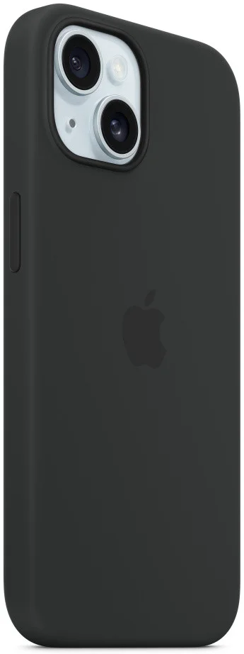 Origineel Apple iPhone 15 Hoesje MagSafe Silicone Case Zwart afbeelding 2