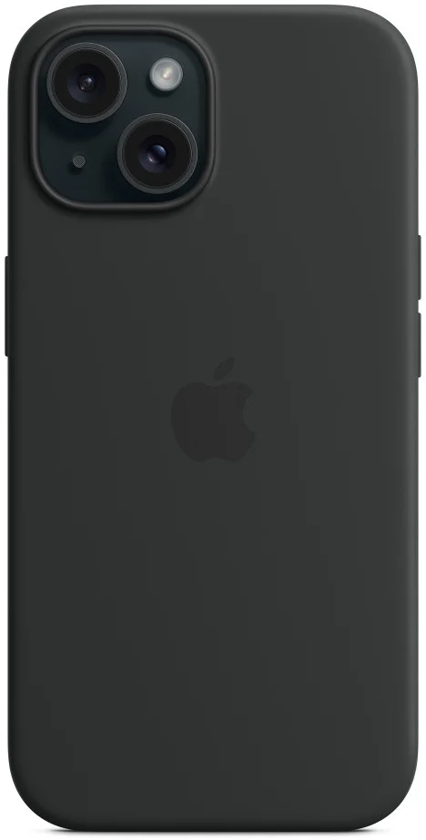 Origineel Apple iPhone 15 Hoesje MagSafe Silicone Case Zwart afbeelding 4