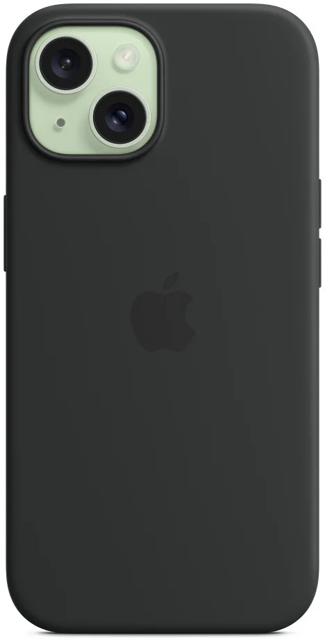 Origineel Apple iPhone 15 Hoesje MagSafe Silicone Case Zwart afbeelding 7