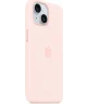 Origineel Apple iPhone 15 Hoesje MagSafe Silicone Case Licht Roze
