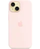 Origineel Apple iPhone 15 Hoesje MagSafe Silicone Case Licht Roze