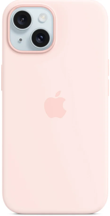 Origineel Apple iPhone 15 Hoesje MagSafe Silicone Case Licht Roze afbeelding 1