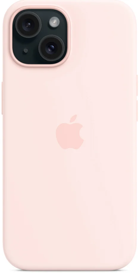 Origineel Apple iPhone 15 Hoesje MagSafe Silicone Case Licht Roze afbeelding 4