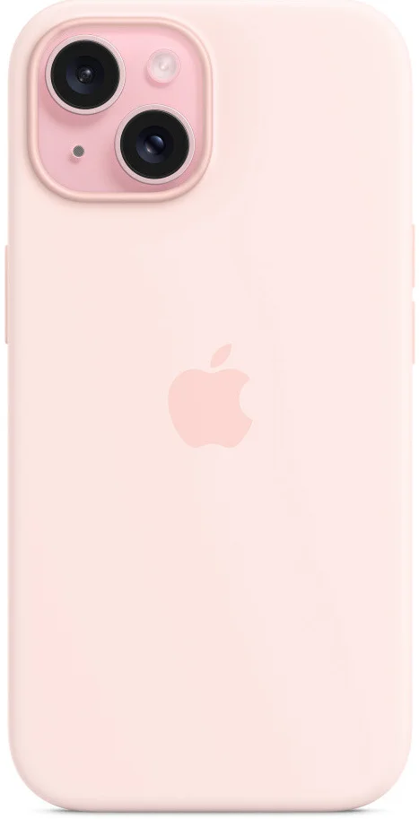 Origineel Apple iPhone 15 Hoesje MagSafe Silicone Case Licht Roze afbeelding 5
