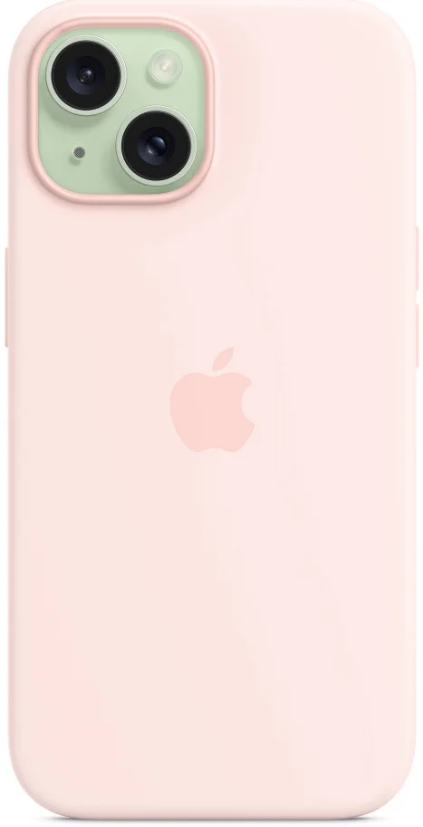 Origineel Apple iPhone 15 Hoesje MagSafe Silicone Case Licht Roze afbeelding 7
