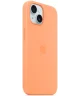 Origineel Apple iPhone 15 Hoesje MagSafe Silicone Case Fris Oranje