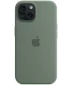Origineel Apple iPhone 15 Hoesje MagSafe Silicone Case Cipres Groen