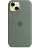Origineel Apple iPhone 15 Hoesje MagSafe Silicone Case Cipres Groen