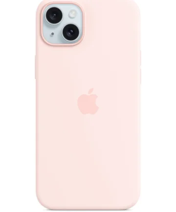 Origineel Apple iPhone 15 Plus Hoesje Silicone Case Licht Roze Hoesjes