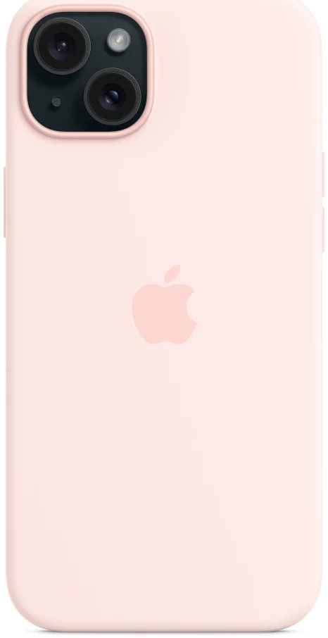 Origineel Apple iPhone 15 Plus Hoesje Silicone Case Licht Roze afbeelding 2