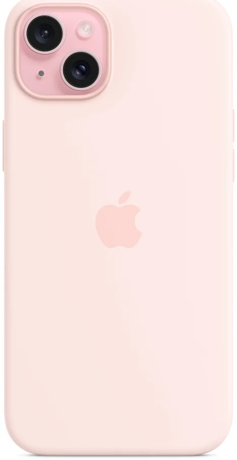 Origineel Apple iPhone 15 Plus Hoesje Silicone Case Licht Roze afbeelding 3