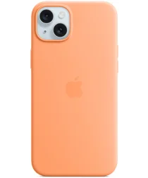 Origineel Apple iPhone 15 Plus Hoesje Silicone Case Fris Oranje