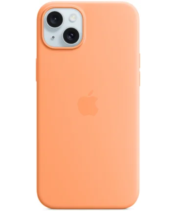 Origineel Apple iPhone 15 Plus Hoesje Silicone Case Fris Oranje Hoesjes