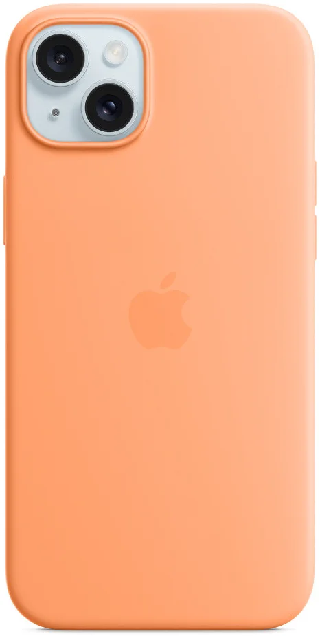 Origineel Apple iPhone 15 Plus Hoesje Silicone Case Fris Oranje afbeelding 1