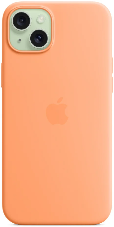 Origineel Apple iPhone 15 Plus Hoesje Silicone Case Fris Oranje afbeelding 5