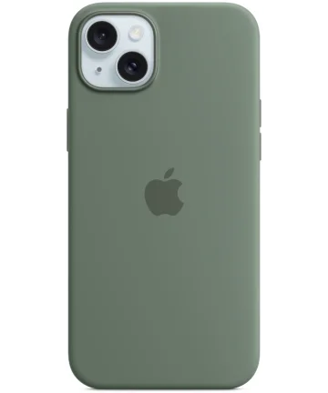 Origineel Apple iPhone 15 Plus Hoesje Silicone Case Cipres Groen Hoesjes