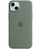 Origineel Apple iPhone 15 Plus Hoesje Silicone Case Cipres Groen
