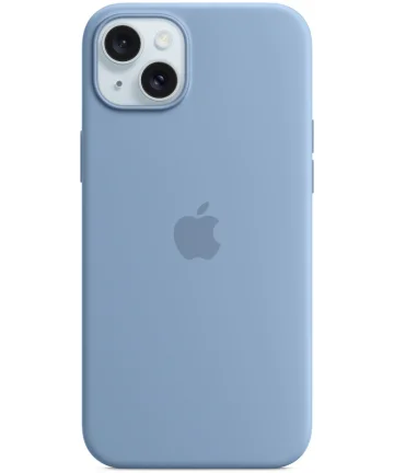 Origineel Apple iPhone 15 Plus Hoesje Silicone Case Winter Blauw Hoesjes
