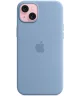 Origineel Apple iPhone 15 Plus Hoesje Silicone Case Winter Blauw
