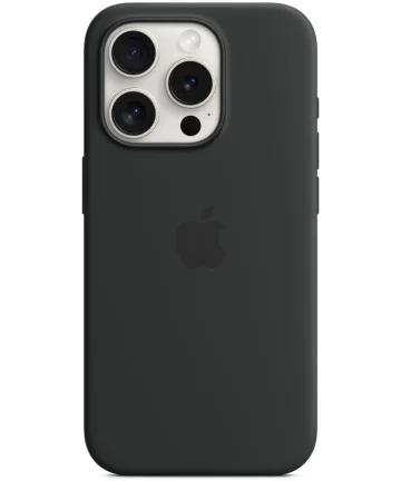 Origineel Apple iPhone 15 Pro Hoesje Silicone Case Zwart Hoesjes