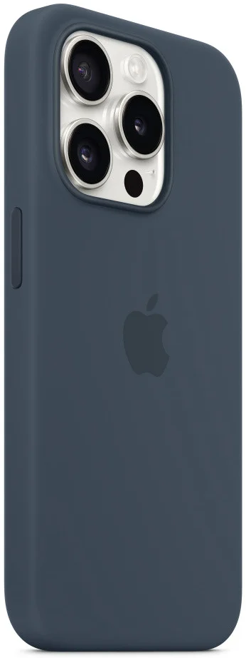 Origineel Apple iPhone 15 Pro Hoesje Silicone Case Storm Blauw afbeelding 2