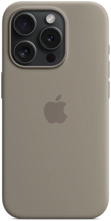 Origineel Apple iPhone 15 Pro Hoesje Silicone Case Klei afbeelding 4