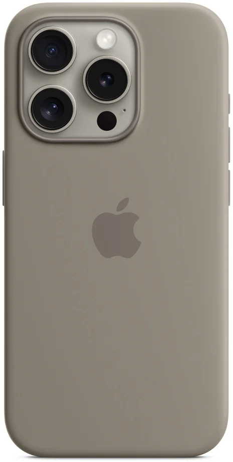 Origineel Apple iPhone 15 Pro Hoesje Silicone Case Klei afbeelding 5