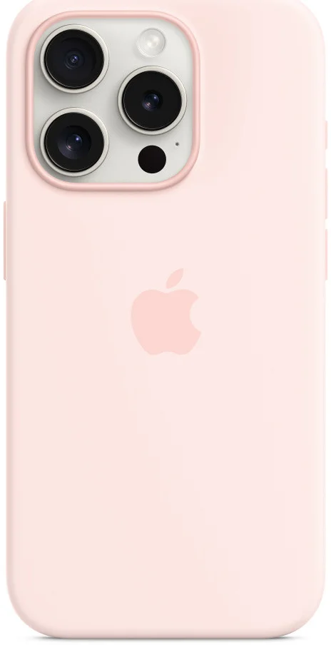 Origineel Apple iPhone 15 Pro Hoesje Silicone Case Licht Roze afbeelding 1