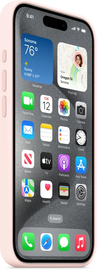 Origineel Apple iPhone 15 Pro Hoesje Silicone Case Licht Roze afbeelding 3