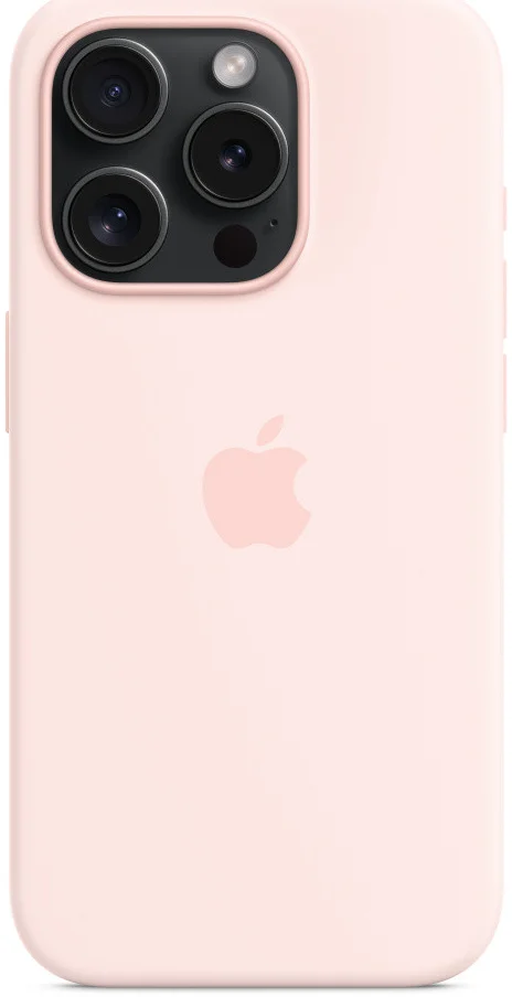 Origineel Apple iPhone 15 Pro Hoesje Silicone Case Licht Roze afbeelding 4