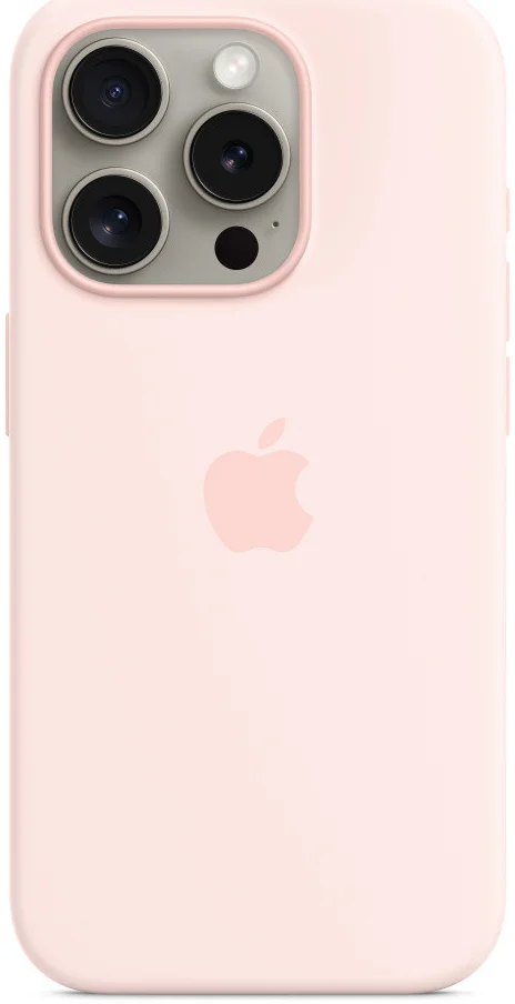 Origineel Apple iPhone 15 Pro Hoesje Silicone Case Licht Roze afbeelding 5