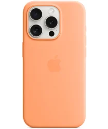 Origineel Apple iPhone 15 Pro Hoesje Silicone Case Fris Oranje
