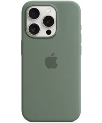 Origineel Apple iPhone 15 Pro Hoesje Silicone Case Cipres Groen