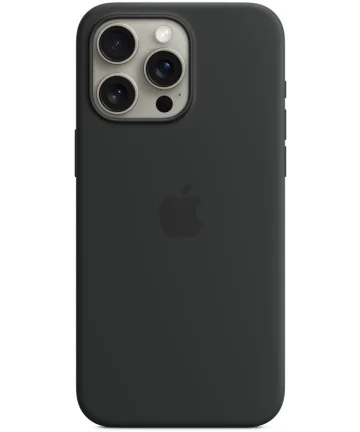 Origineel Apple iPhone 15 Pro Max Hoesje Silicone Case Zwart Hoesjes