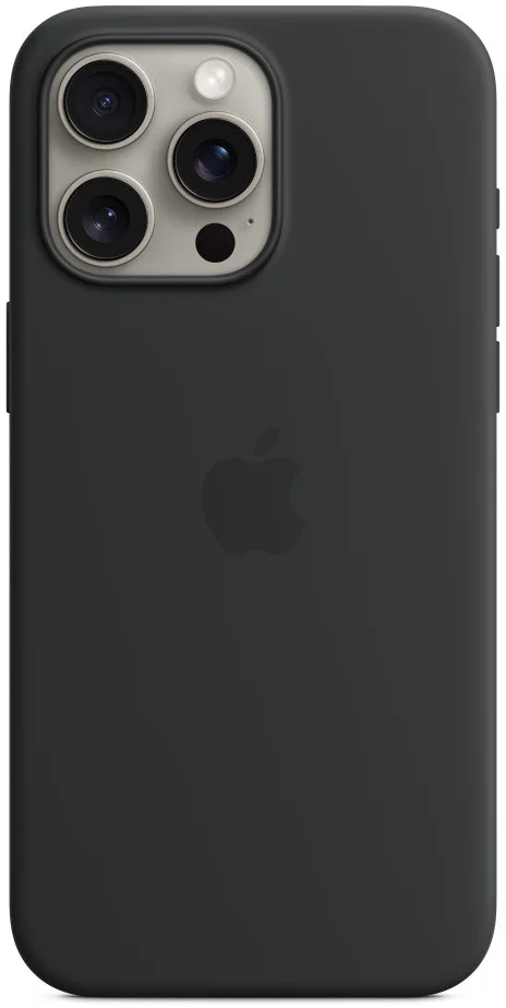 Origineel Apple iPhone 15 Pro Max Hoesje Silicone Case Zwart afbeelding 1