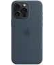 Origineel Apple iPhone 15 Pro Max Hoesje Silicone Case Storm Blauw