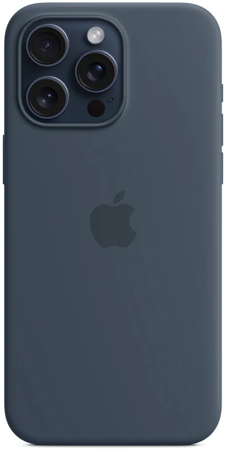 Origineel Apple iPhone 15 Pro Max Hoesje Silicone Case Storm Blauw afbeelding 2