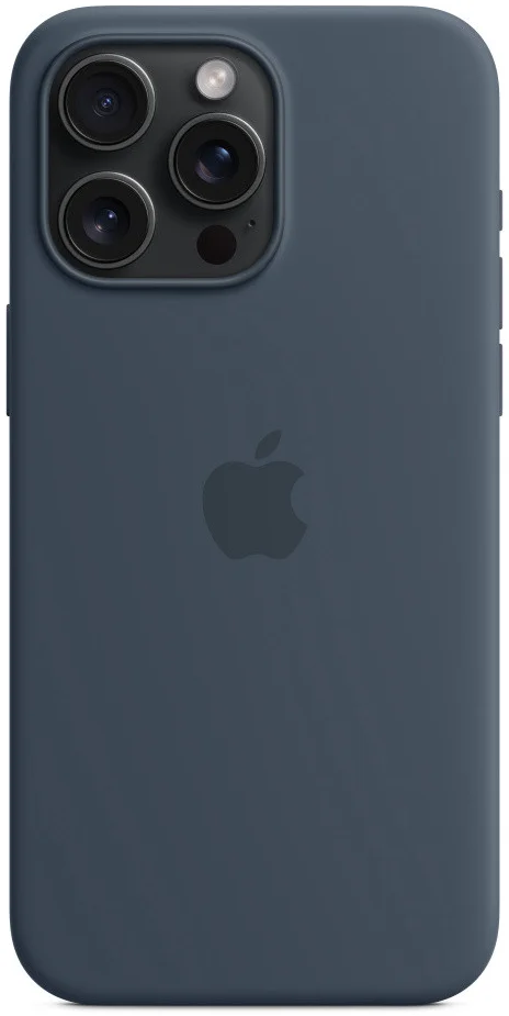 Origineel Apple iPhone 15 Pro Max Hoesje Silicone Case Storm Blauw afbeelding 4