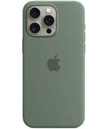 Origineel Apple iPhone 15 Pro Max Hoesje Silicone Case Cipres Groen
