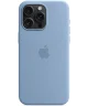 Origineel Apple iPhone 15 Pro Max Hoesje Silicone Case Winter Blauw