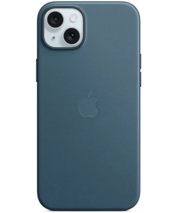 Origineel Apple iPhone 15 Hoesje MagSafe FineWoven Case Oceaan Blauw Hoesjes