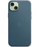 Origineel Apple iPhone 15 Plus Hoesje FineWoven Case Oceaan Blauw