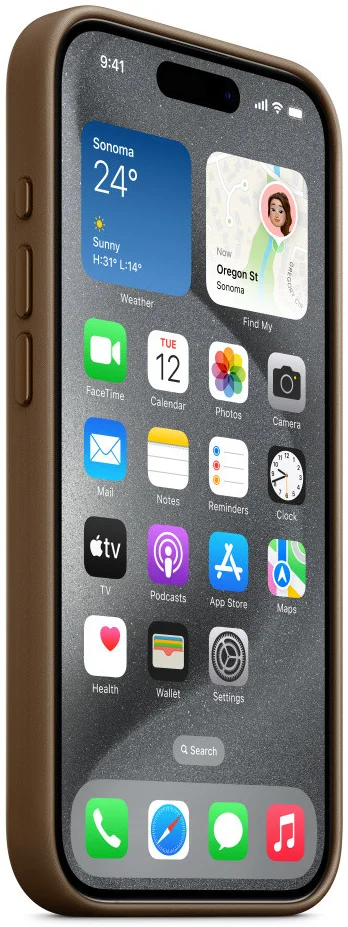 Origineel Apple iPhone 15 Pro Hoesje FineWoven Case Taupe afbeelding 3