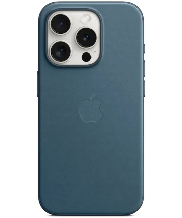 Origineel Apple iPhone 15 Pro Hoesje FineWoven Case Oceaan Blauw Hoesjes
