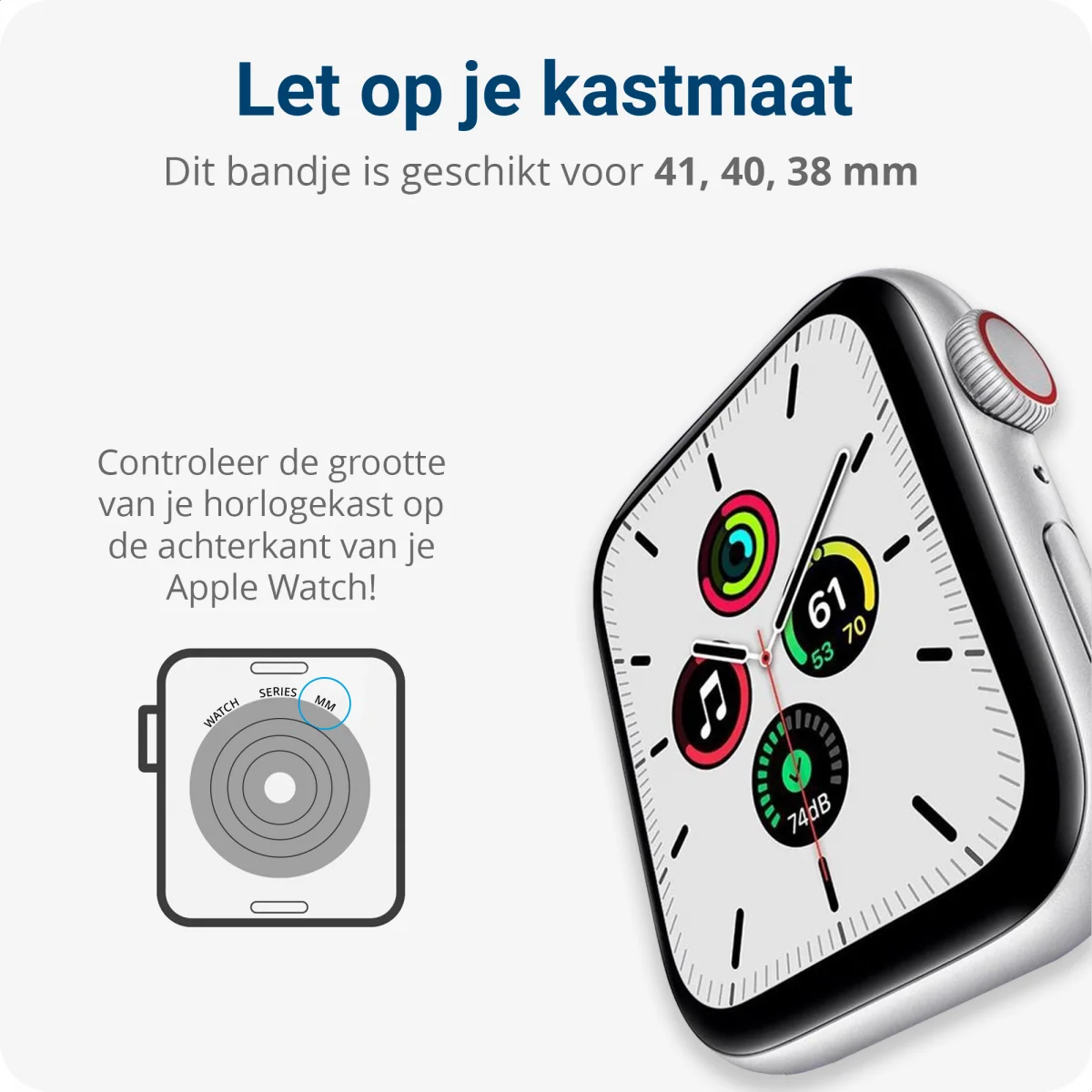 Origineel Apple Sportbandje Apple Watch - 1-9/SE 41MM/40MM/38MM - M/L  - Rood afbeelding 4