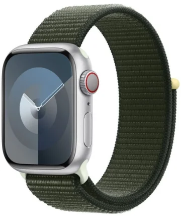 Origineel Apple Watch 1-9/SE 41/40/38MM Geweven Sportbandje Groen Bandjes
