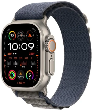 Originele Apple Watch Band - 1-9/SE/Ultra - 49MM/45MM/44MM/42MM Alpine Blauw S Bandjes