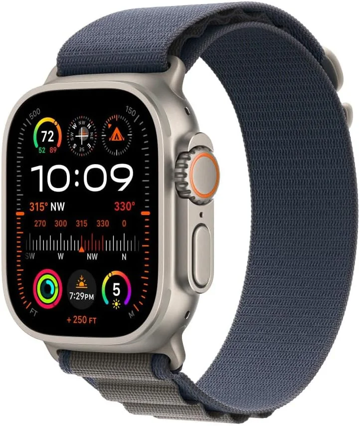 Originele Apple Watch Band - 1-9/SE/Ultra - 49MM/45MM/44MM/42MM  Alpine Blauw S afbeelding 1